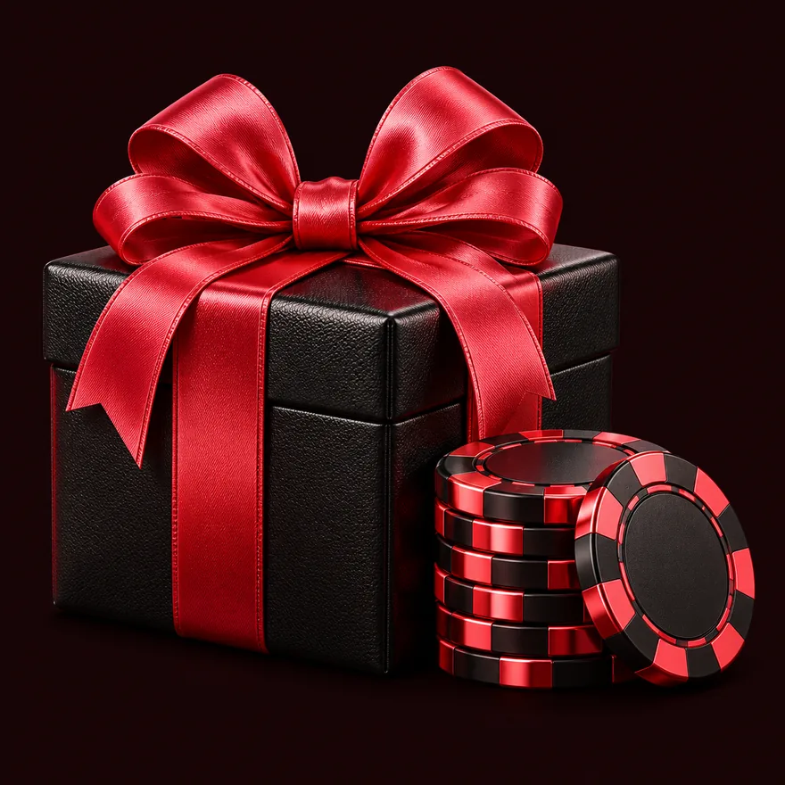 Gift box and chips — WSM Casino