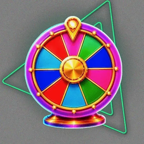 Colourful prize wheel