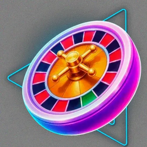 Neon roulette wheel