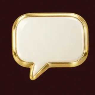 Gold speech bubble — WSM Casino