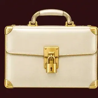 Locked leather briefcase — WSM Casino